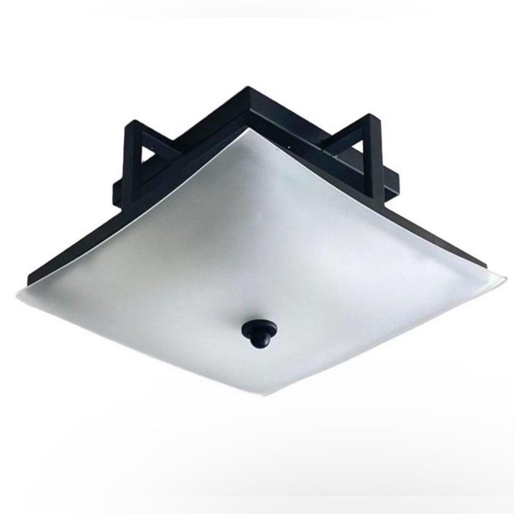 Modern glass ceiling light 12” semi flush mount light fixture